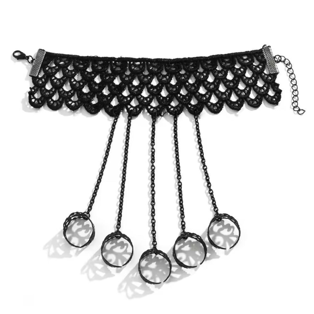 OPEN 5‎ FINGER RING WITH LACE BRACELET - Picture 4 of 4